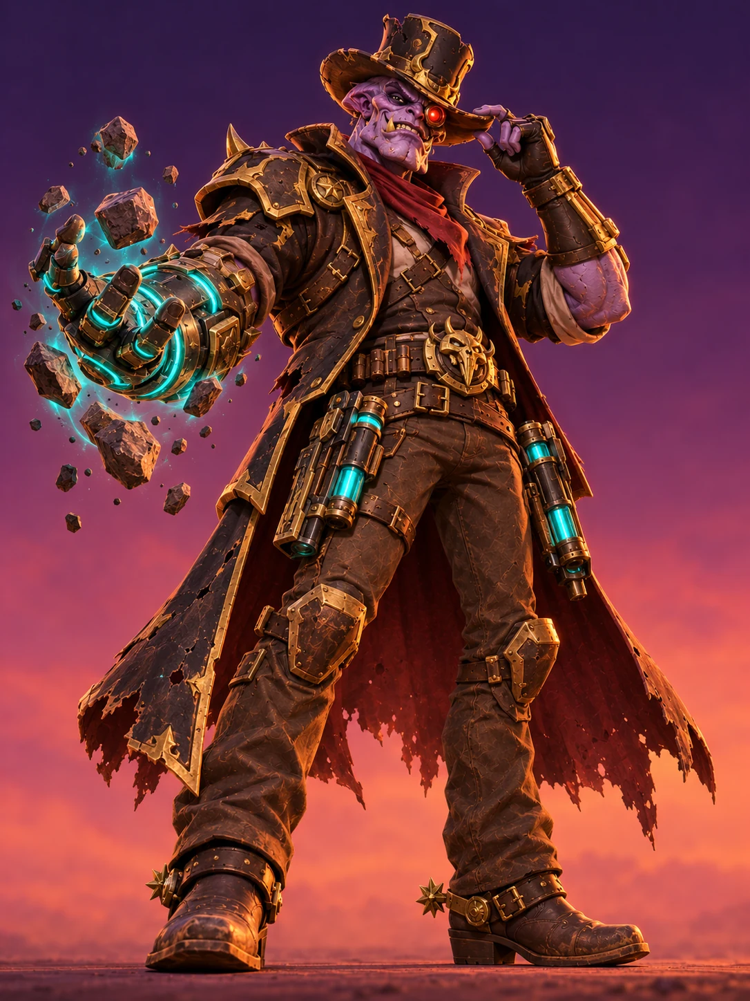 Portrait of Duke Skarn, the most-wanted outlaw on Veracruz Prime